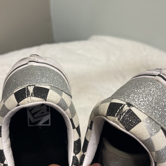 VANS OFF THE WALL GLITTER CHECKERBOARD OLD SKOOL SHOES - Picture 2 of 10
